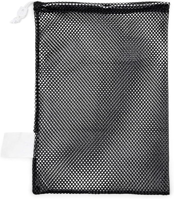 Champion Sports Mesh Equipment Bag – Heavy-Duty Nylon Drawstring Bag with Lock & ID Tag, Breathable Storage Sack for Balls, Swim Gear, Laundry & Toys, Multiple Sizes & Colors