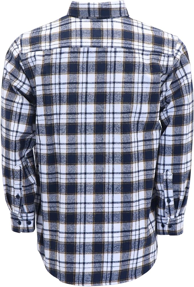 BOCOMAL FR Shirts for Men Welding Shirt Plaid 8.5oz Heavyweight Fire Retardant/Flame Resistant Welding Jacket