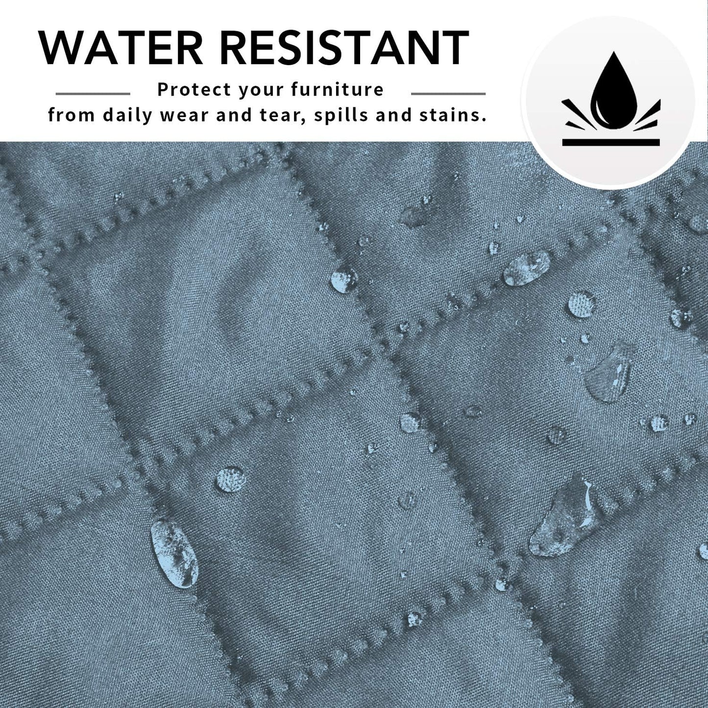 Easy-Going Sectional Couch Covers for Dogs L Shape Sofa Cover Reversible Sofa Slipcover Chaise Lounge Cover Furniture Protector Cover for Pets Dog Cat (42 x 68 inches, Light Blue/Light Blue)