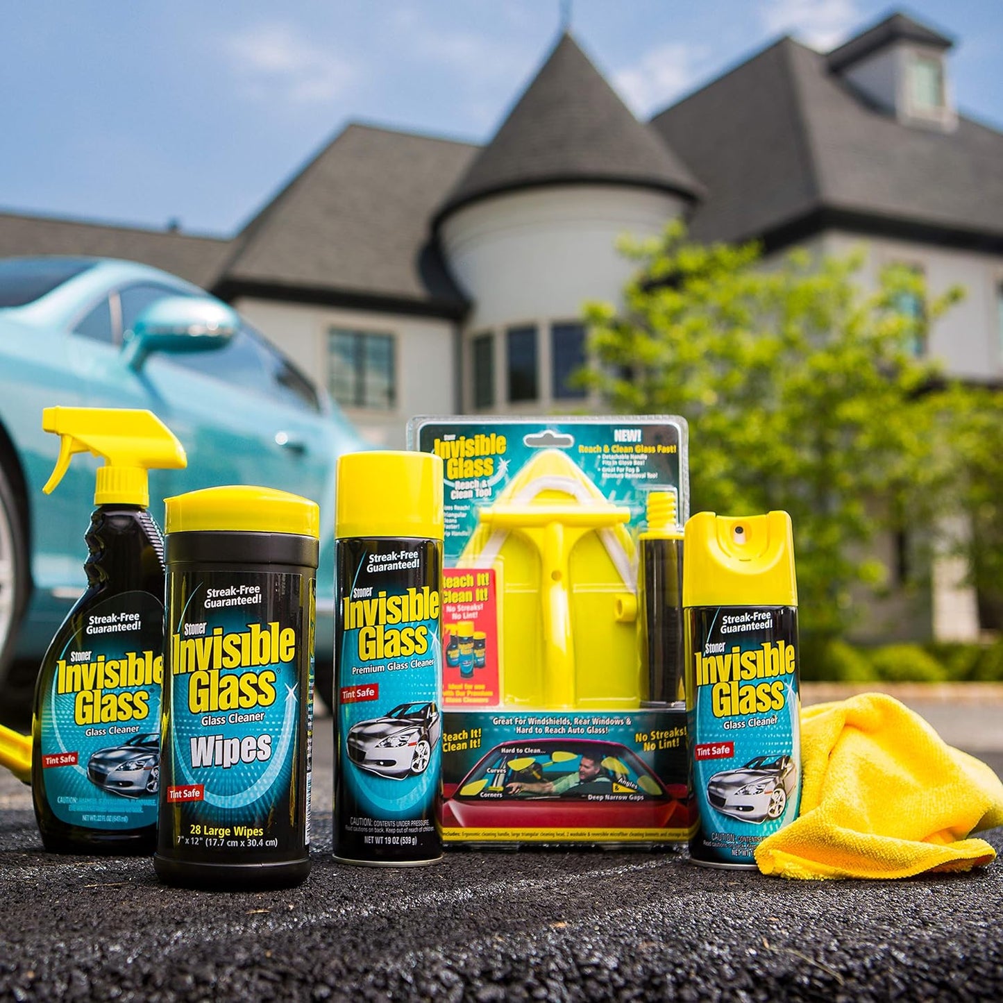 Invisible Glass 91163-5PK Premium Aerosol Glass and Window Cleaner for Auto and Home, Streak-Free, Ammonia-Free, Tint-Safe, 15 oz (Pack of 5)