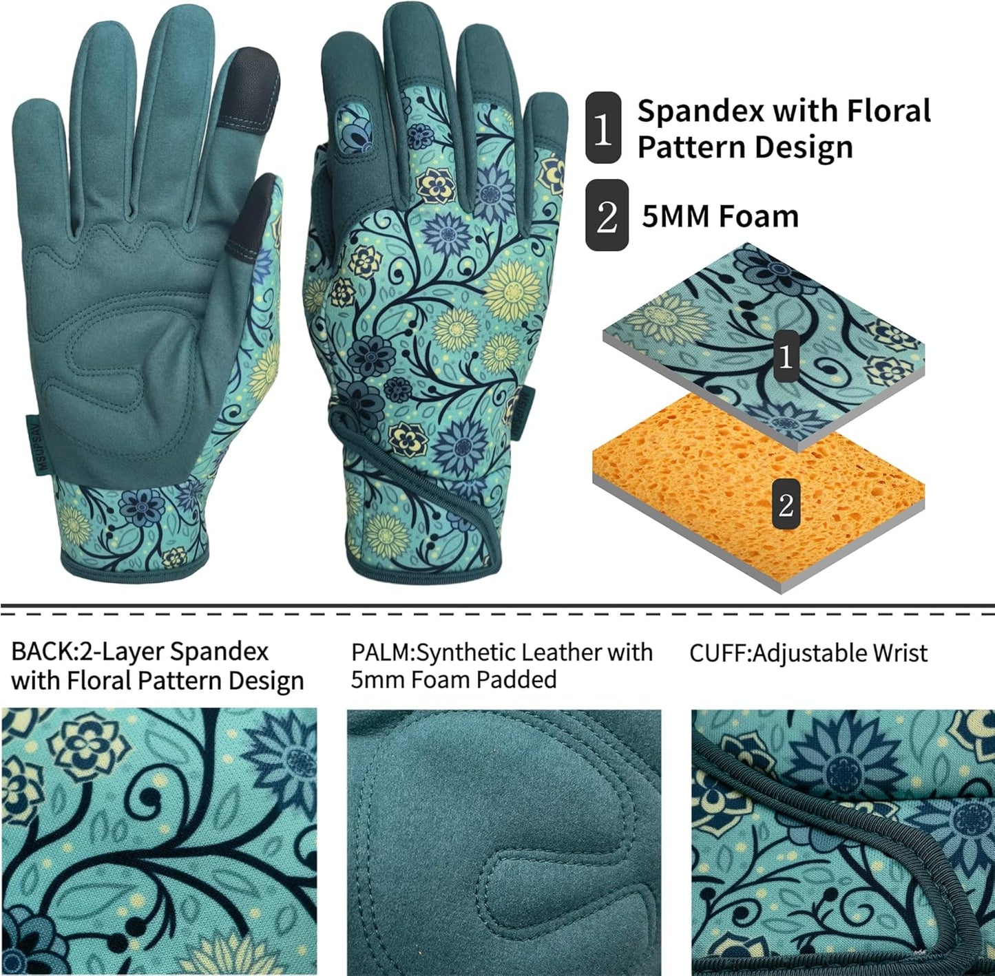 Thorn Proof&Puncture Resistant Gardening Gloves with Grip,Garden Gloves for Women, Leather Work Gloves,Gifts