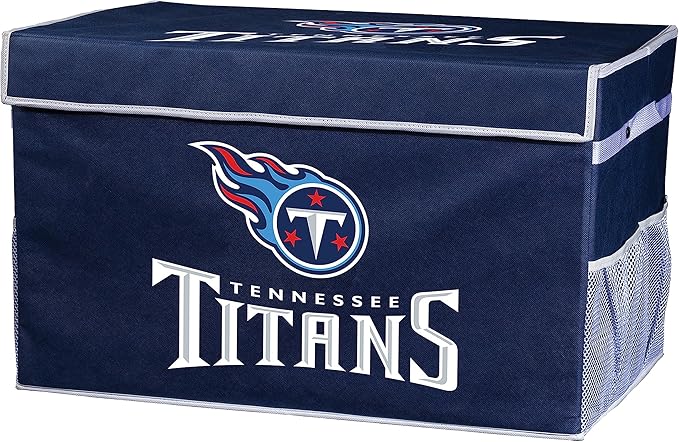 Franklin Sports NFL Storage Footlocker Bins - Large Folding Organizer Containers - NFL Team Office, Bedroom + Living Room Décor - Large + Small Bins