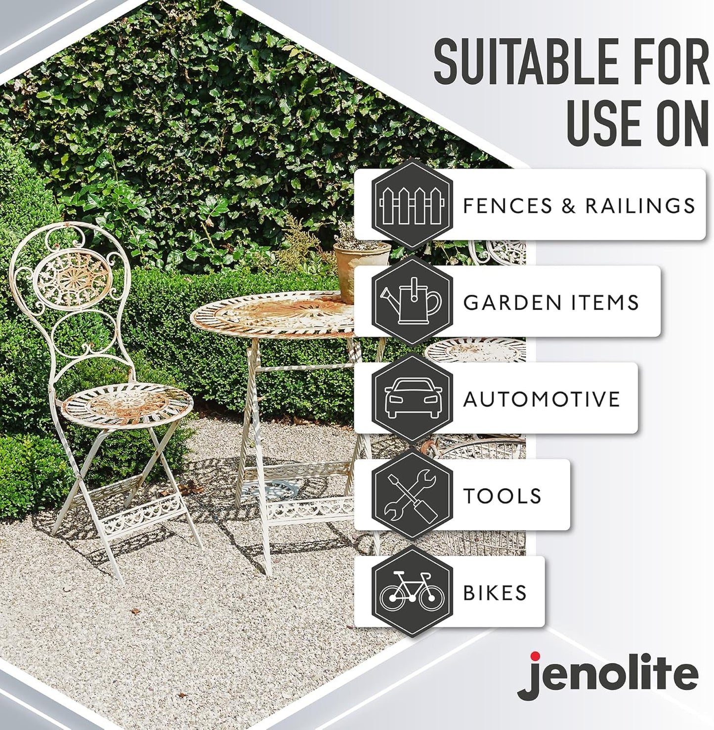 JENOLITE Rust Remover for Metal - Fast Acting No Drip Thick Liquid - Industrial Strength, Removes Rust Back to Bare Metal - 34 oz (1kg)