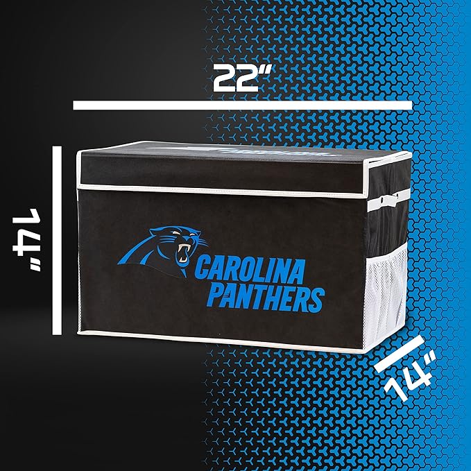 Franklin Sports NFL Storage Footlocker Bins - Large Folding Organizer Containers - NFL Team Office, Bedroom + Living Room Décor - Large + Small Bins