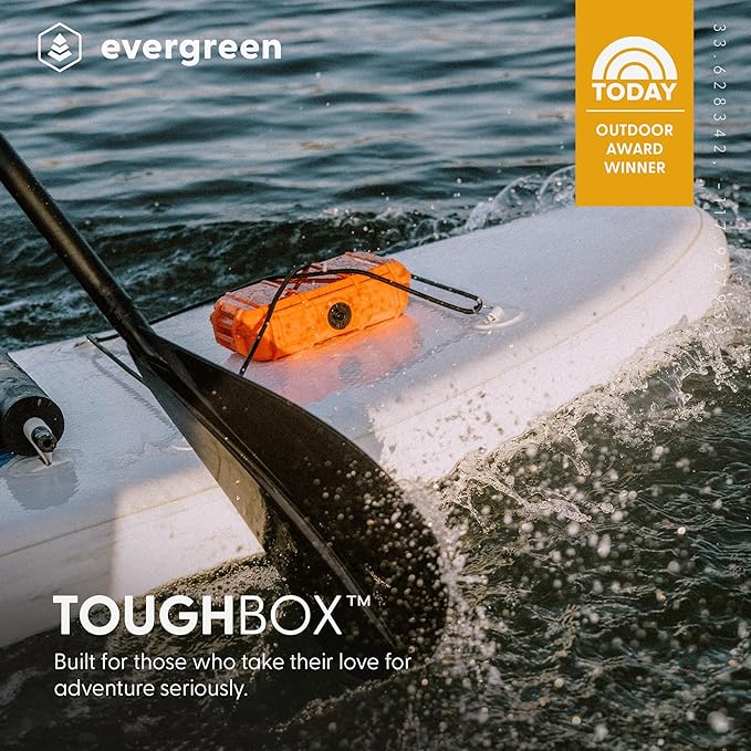 Evergreen 56 ToughBox - EDC Dry Box Protective Case USA Made for Organization of Cameras, Phones, Camping, Fishing, Hiking, Water Sports (Clear)