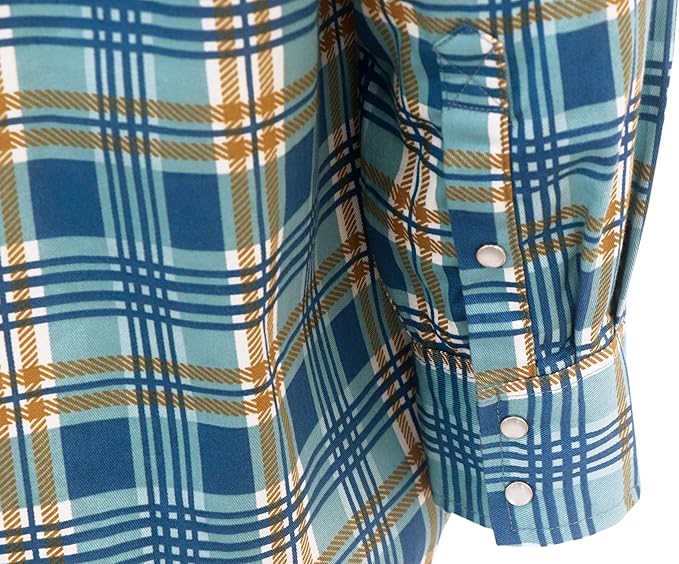 BOCOMAL FR Shirts for Men Printed Plaid Flame Resistant NFPA2112/CAT2 6.5oz Lightweight Fire Retardant Shirt