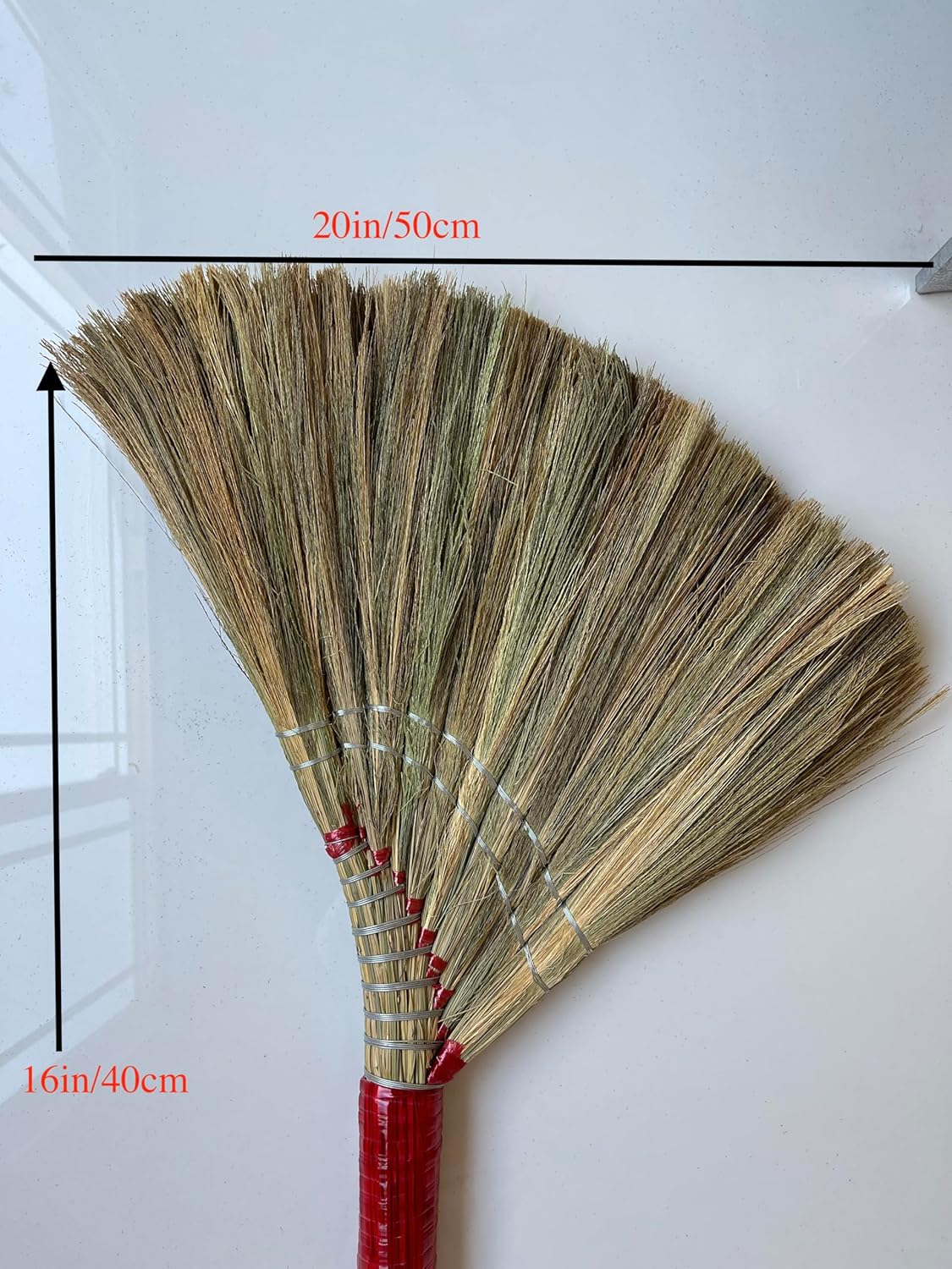 Coco Deluxe Vietnamese Natural Straw Broom /40" Handmade Soft Grass Broom for Indoor & Outdoor/Choi Bong Co Viet NAM Cao Cap (1)