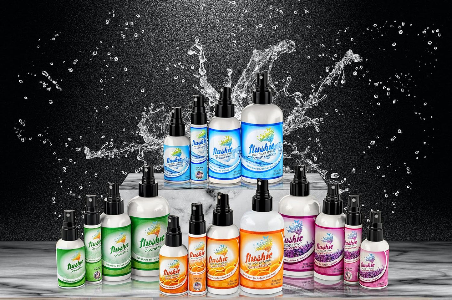 Flushie Pre-Toilet Sprays for Poop Travel Size Toiletries Bathroom Spray for Poop Spray for Toilet Deodorizer Traveling Essentials Poop deodorizer Poop Odor eliminator