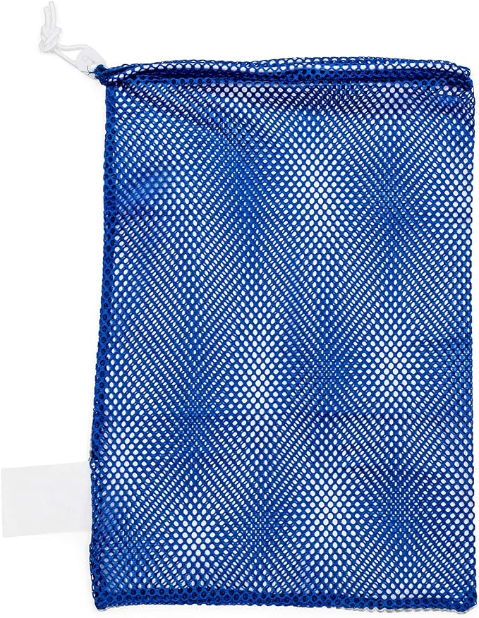 Champion Sports Mesh Equipment Bag – Heavy-Duty Nylon Drawstring Bag with Lock & ID Tag, Breathable Storage Sack for Balls, Swim Gear, Laundry & Toys, Multiple Sizes & Colors