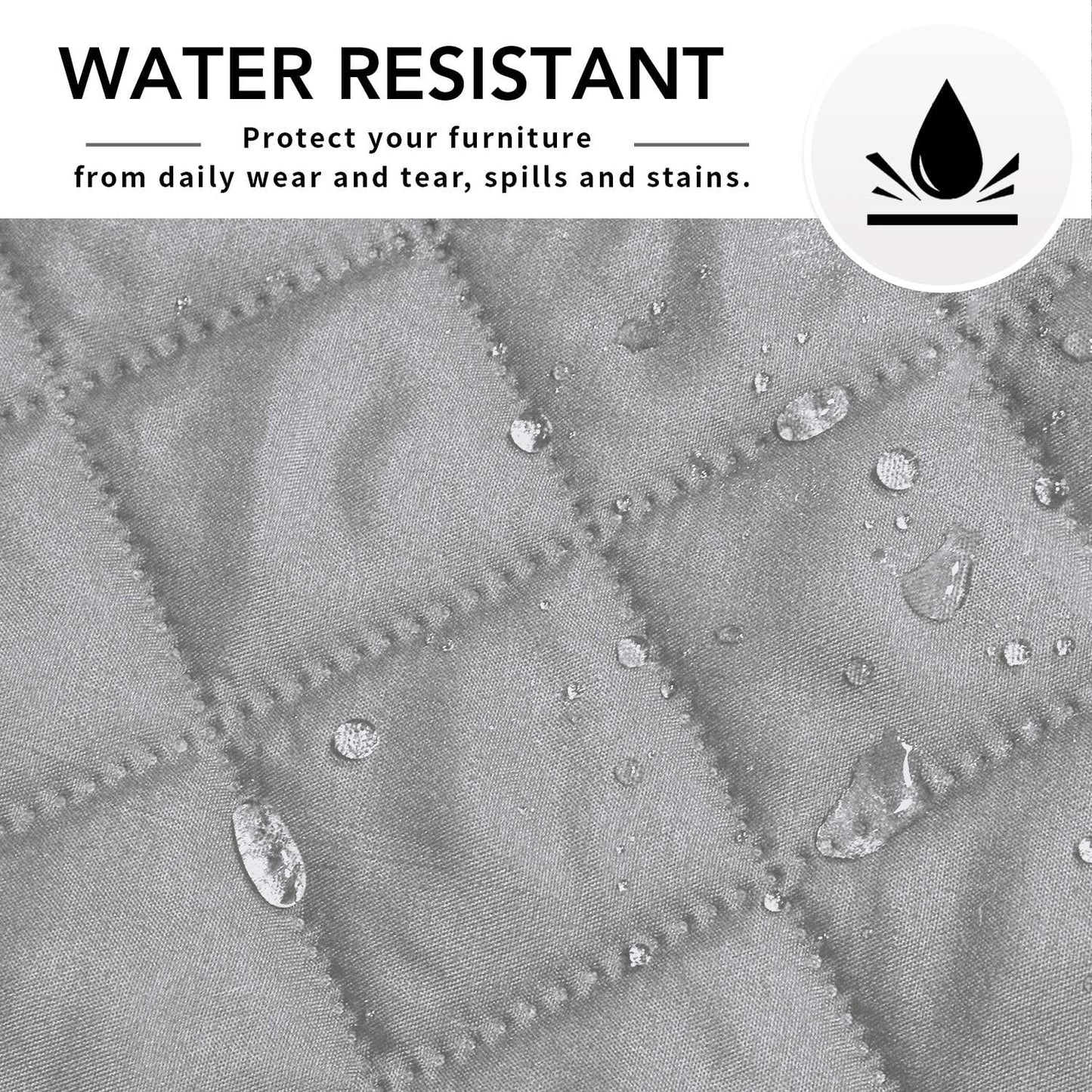 Easy-Going Sectional Couch Covers for Dogs L Shape Sofa Cover Reversible Sofa Slipcover Chaise Lounge Cover Furniture Protector Cover for Pets Dog Cat (42 x 52 inches, Light Gray/Light Gray)