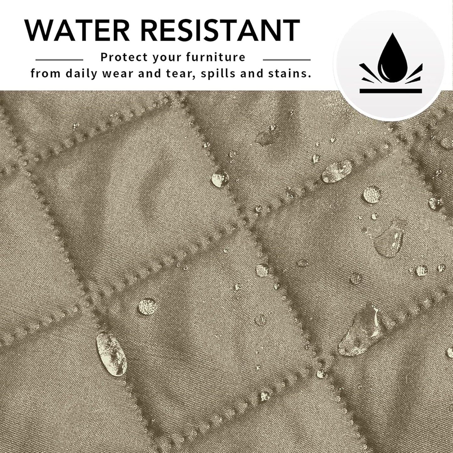 Easy-Going L Shape Sofa Slipcover - Reversible Sectional Couch Cover for Pets & Kids (Large, Beige/Beige)