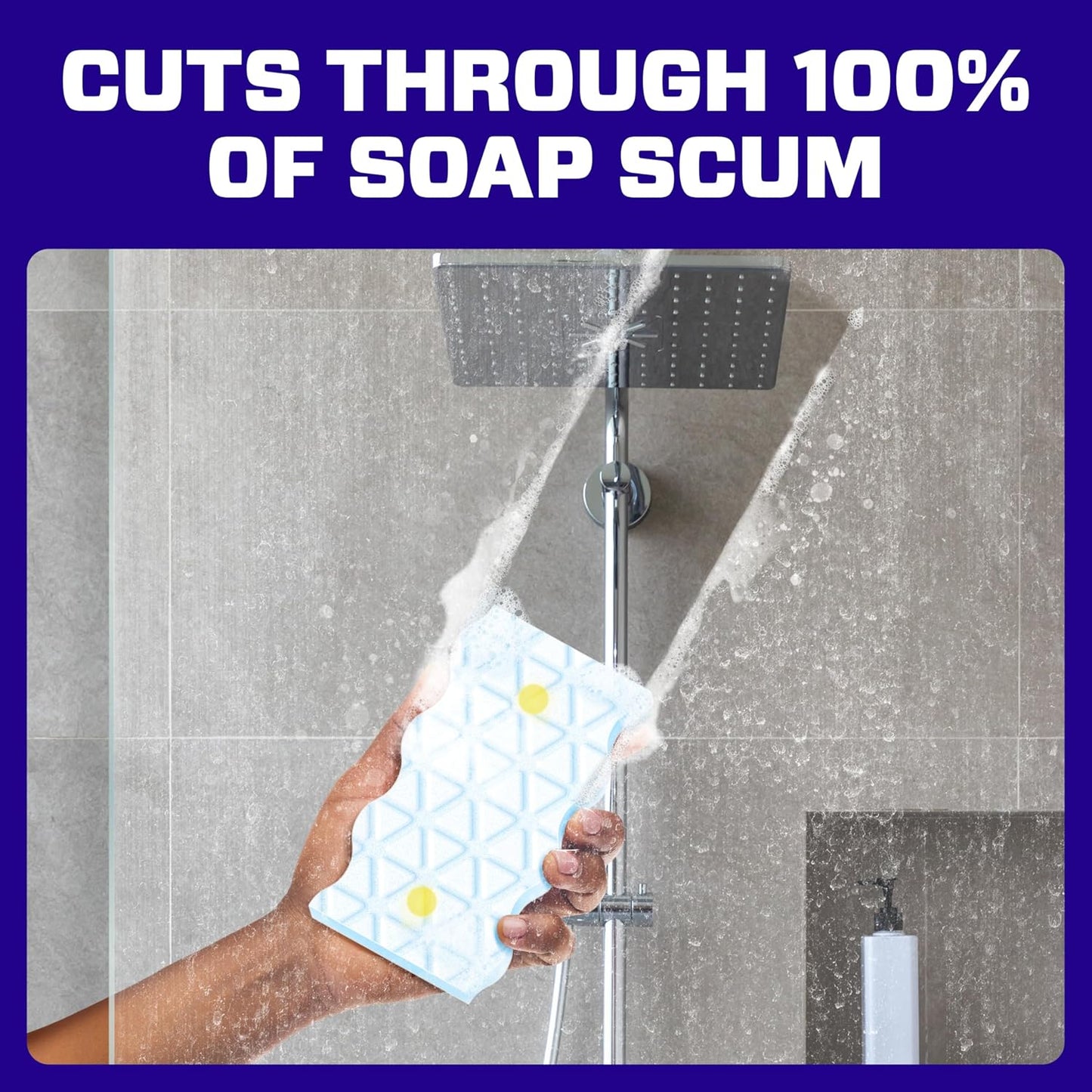 Mr. Clean Magic Eraser Sponge, Bathroom Cleaner, Soap Scum Shower & Tub Cleaner, 2 in 1 Bath, 5ct