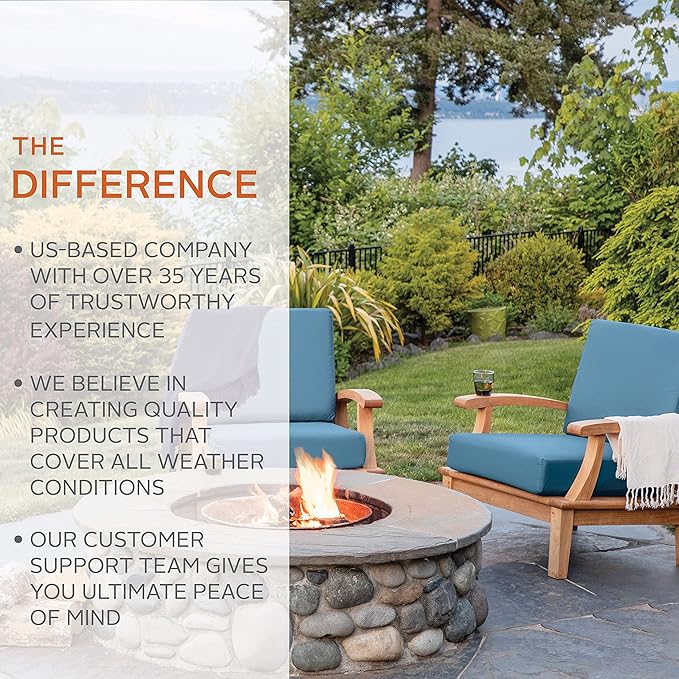 Classic Accessories Ravenna Water-Resistant 21 x 19 x 5 Inch Patio Seat Cushion, Mallard Green, Patio Loveseat Cushion