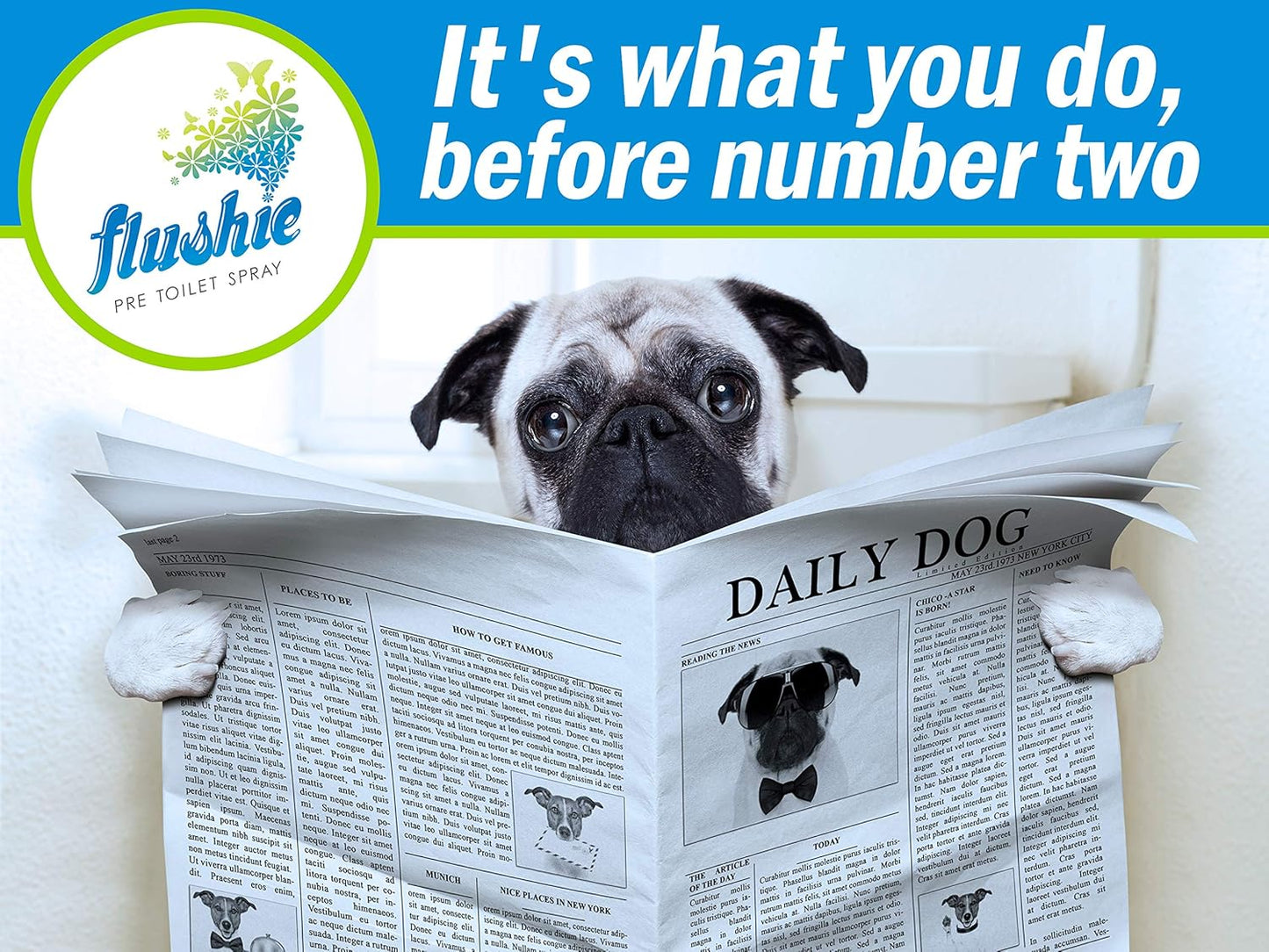 Flushie Pre-Toilet Spray - Travel Size Toilet Deodorizer and Poop Odor Eliminator (Linen, 2oz 2pack)