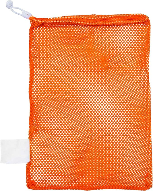 Champion Sports Mesh Equipment Bag – Heavy-Duty Nylon Drawstring Bag with Lock & ID Tag, Breathable Storage Sack for Balls, Swim Gear, Laundry & Toys, Multiple Sizes & Colors