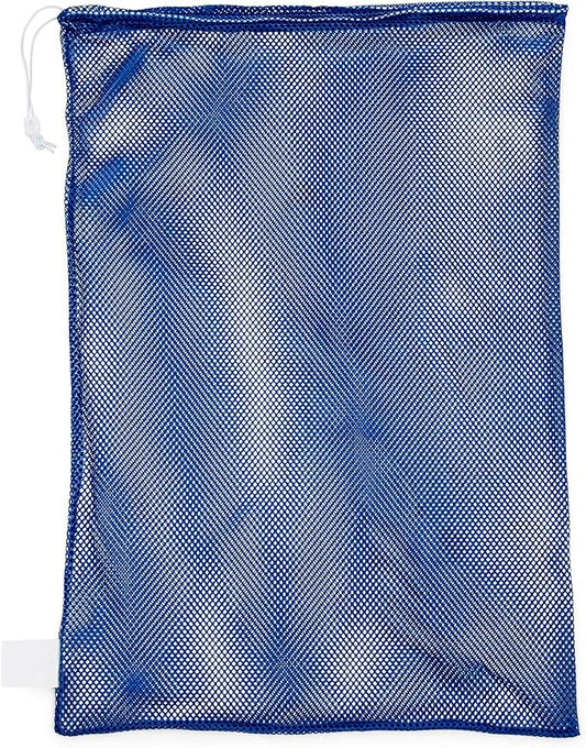 Champion Sports Mesh Equipment Bag – Heavy-Duty Nylon Drawstring Bag with Lock & ID Tag, Breathable Storage Sack for Balls, Swim Gear, Laundry & Toys, Multiple Sizes & Colors