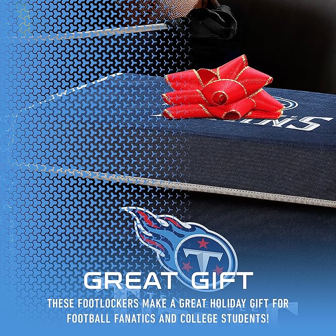 Franklin Sports NFL Storage Footlocker Bins - Large Folding Organizer Containers - NFL Team Office, Bedroom + Living Room Décor - Large + Small Bins