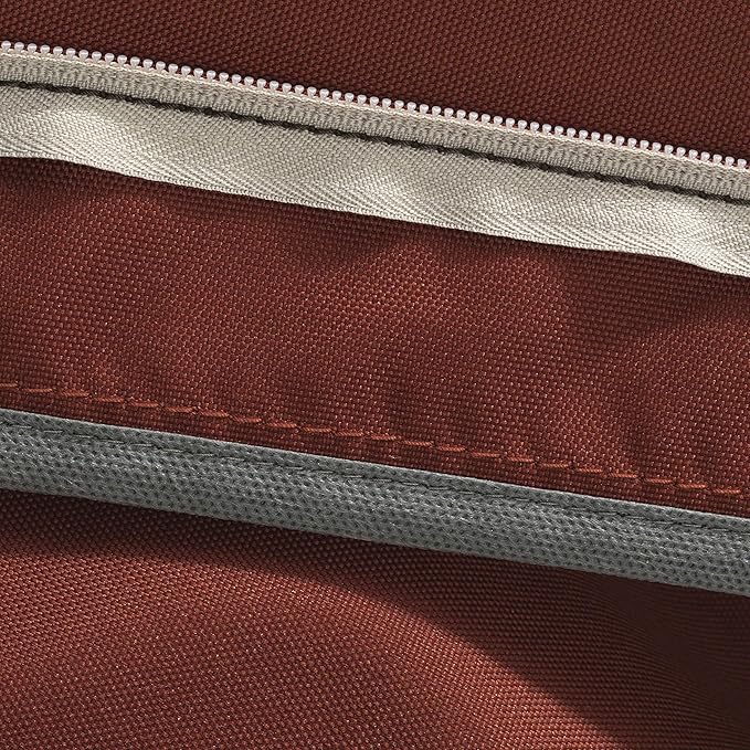 Classic Accessories Ravenna Water-Resistant 21 x 19 x 5 Inch Outdoor Seat Cushion, Durable Patio Furniture Cushion with Straps,Spice, Patio Loveseat Cushion