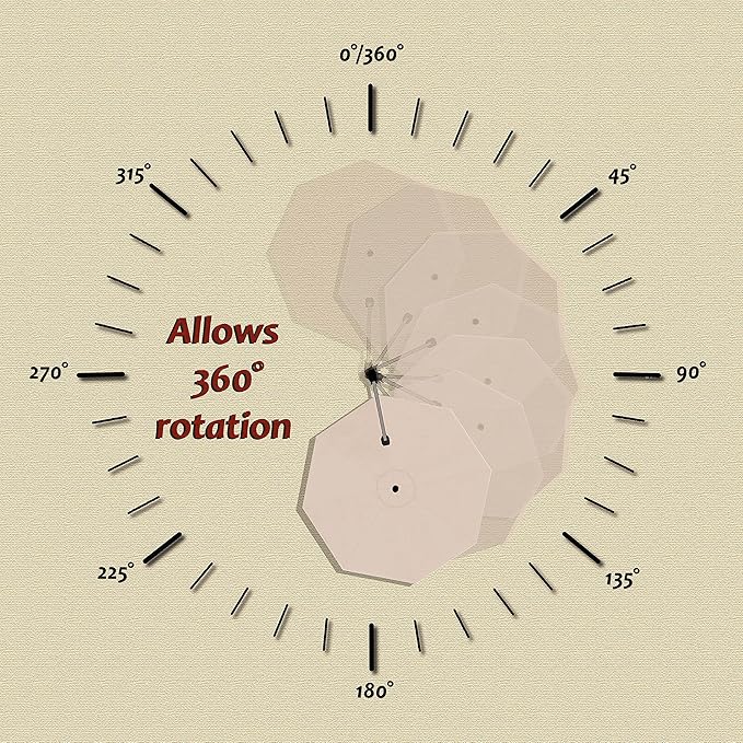 PURPLE LEAF 10 Feet Patio Umbrella with Base Outdoor Cantilever Round Umbrella Aluminum Offset Umbrella with 360-degree Rotation for Garden Deck Pool Patio, Beige